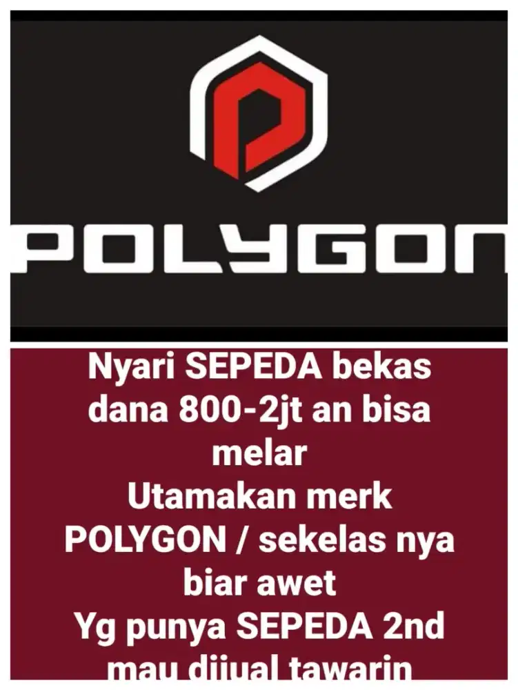 cari & di beli sepeda bekas Polygon poligon segala tipe siap beli