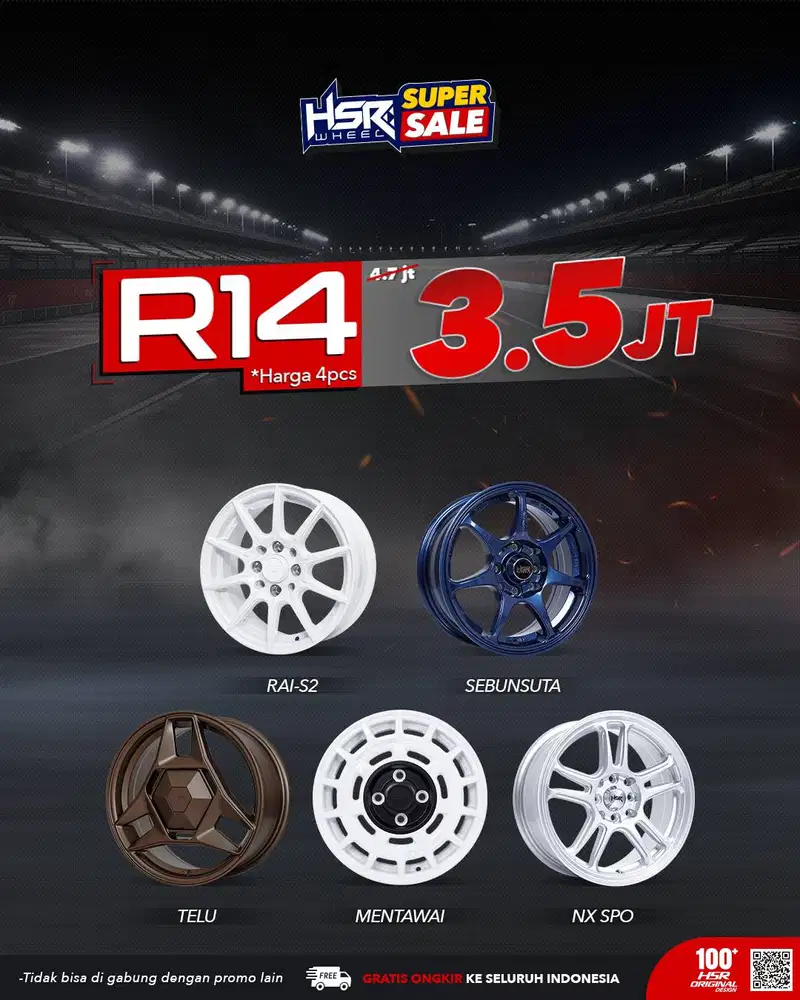 PROMO CICILAN VELG HSR + BAN MOBIL