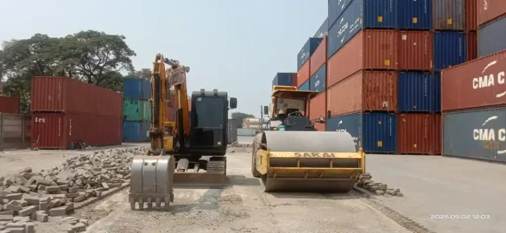 Rental include eksapator sany pc75 kubota u50 doser d3 d65 vibro 10/12