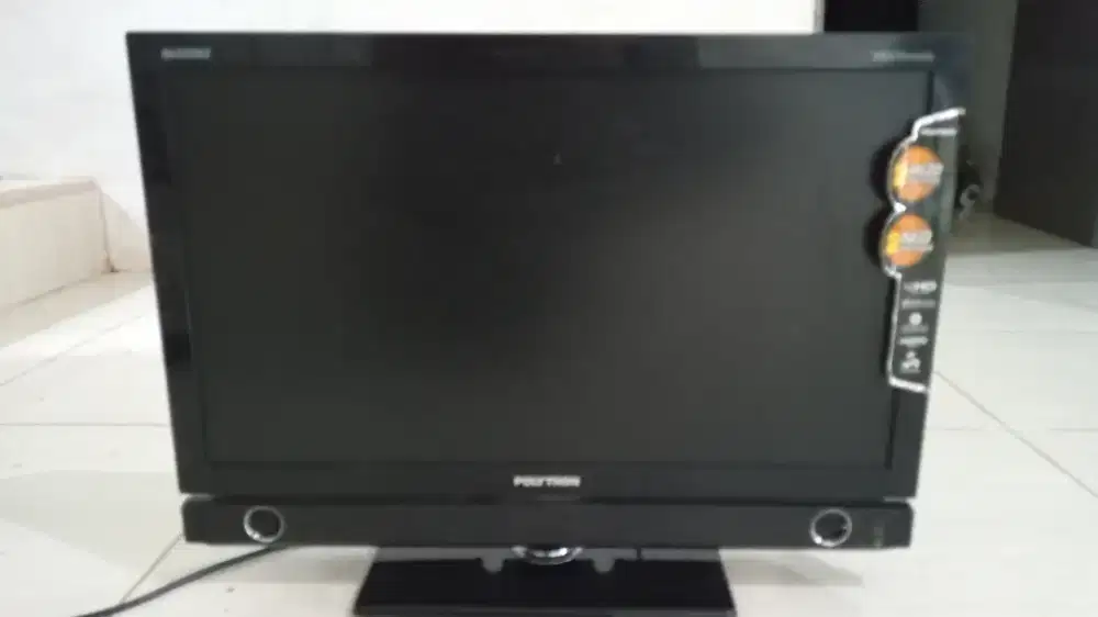 Tv led Polytron 22 inci gambar putih polos suara bagus