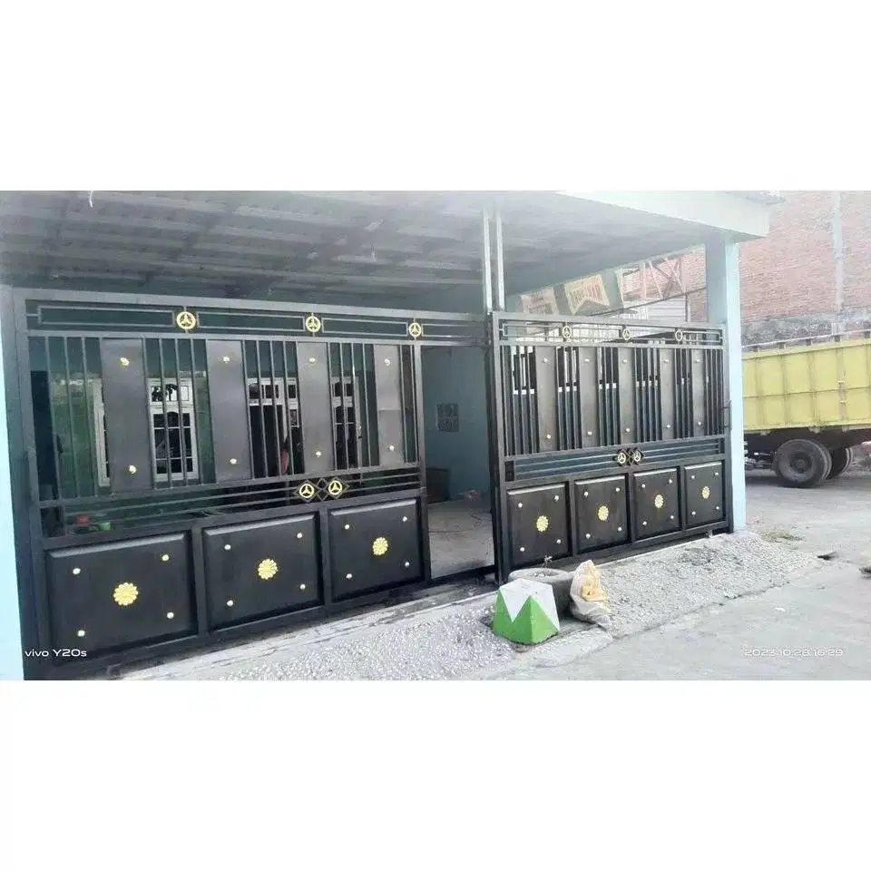 pagar rumah plat eser anti karat