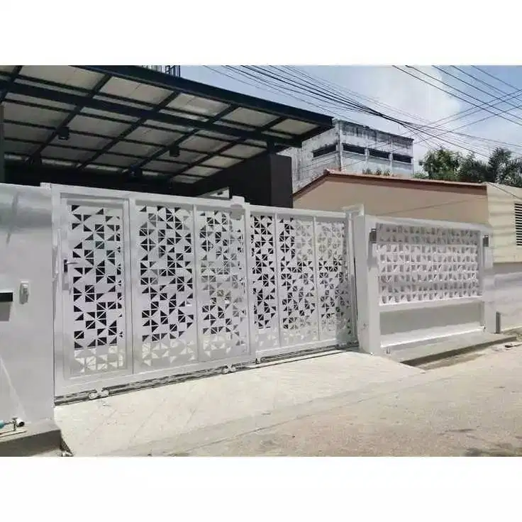 pagar rumah cuting warna putih anti karat