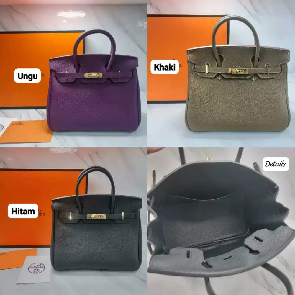 TAS H BIRKIN TOGO LEATHER BAG