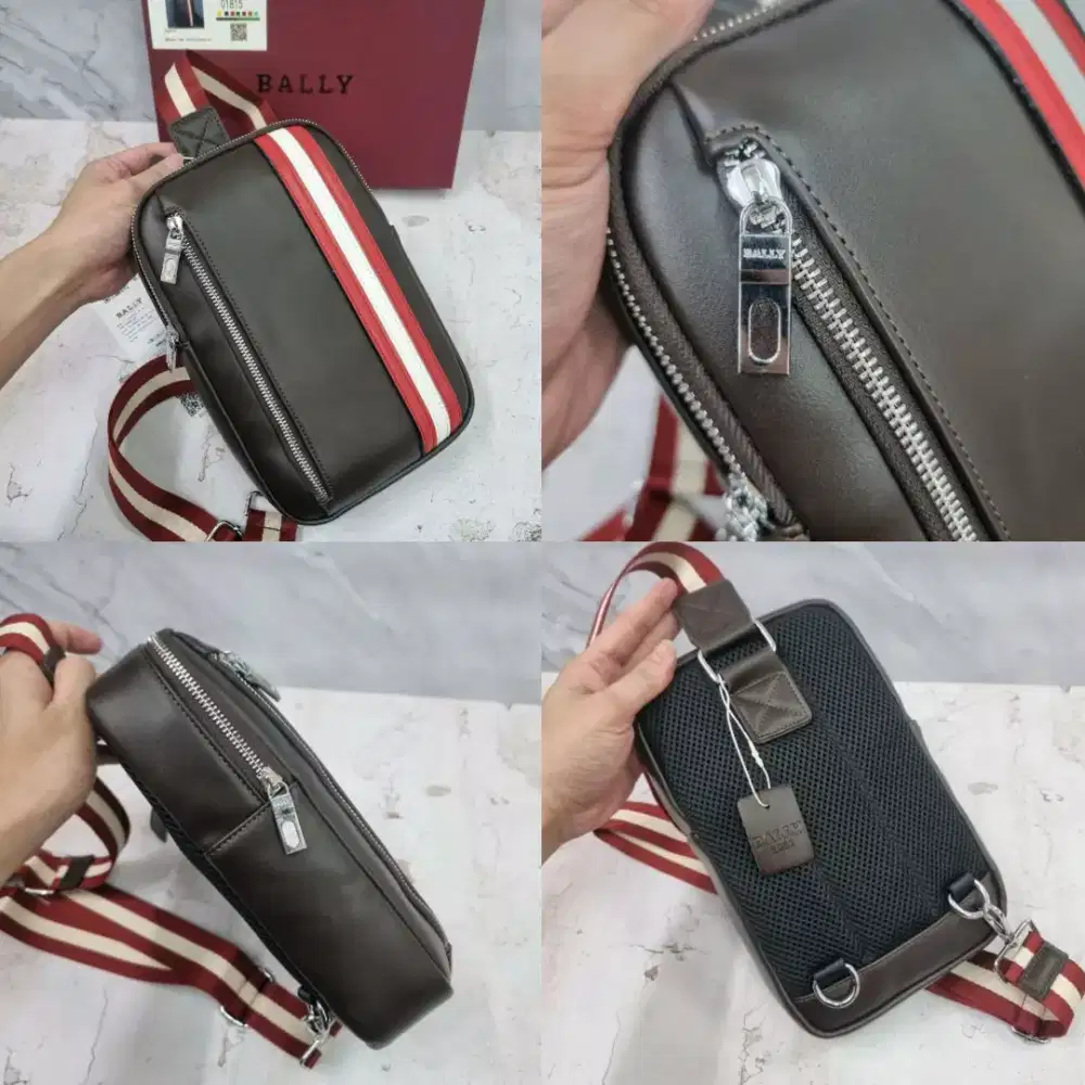 TAS SELEMPANG PRIA SLING BAG BALLY ORIGINAL LEATHER