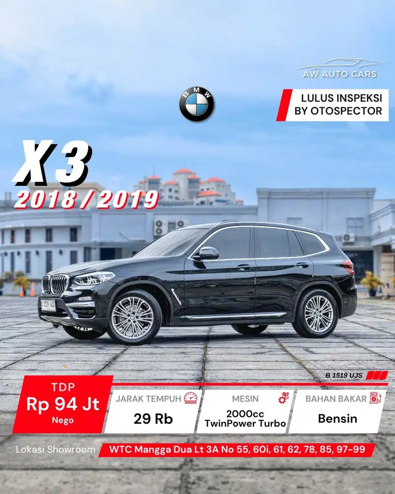 [LOW KM] BMW X3 xDrive xLine 2019 NIK 2018 mdl