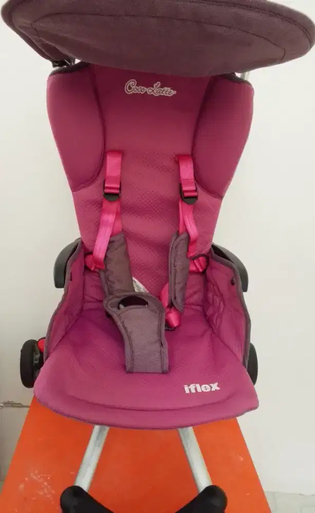 Jual murah stroller chocolate iflix warna magenta