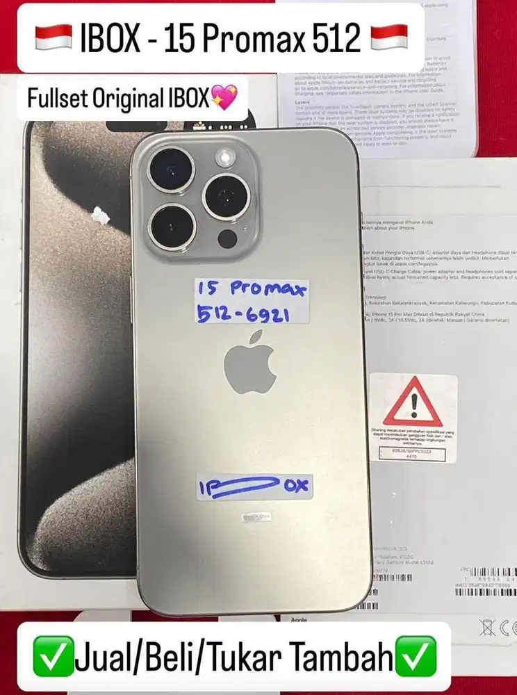 Iphone 15 promax 512gb second ibox bisa di cicil 0%
