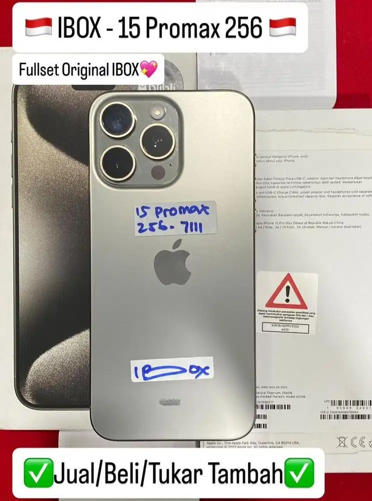 Iphone 15 promax 256gb second ibox bisa di cicil 0%