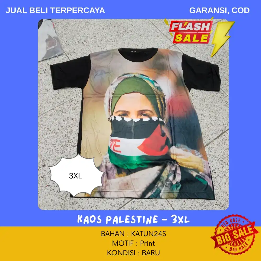 (BISA NEGO & COD) Kaos Palestina