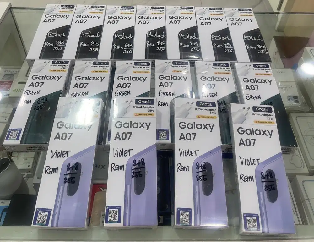 Baru...Samsung A07 4G 8/256 Grs Resmi (Warna : Black,Green,Violet)