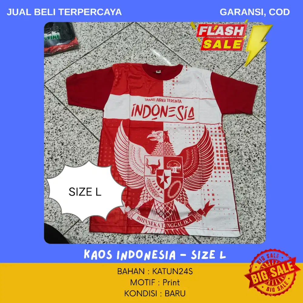 (BISA NEGO & COD) Kaos Indonesia