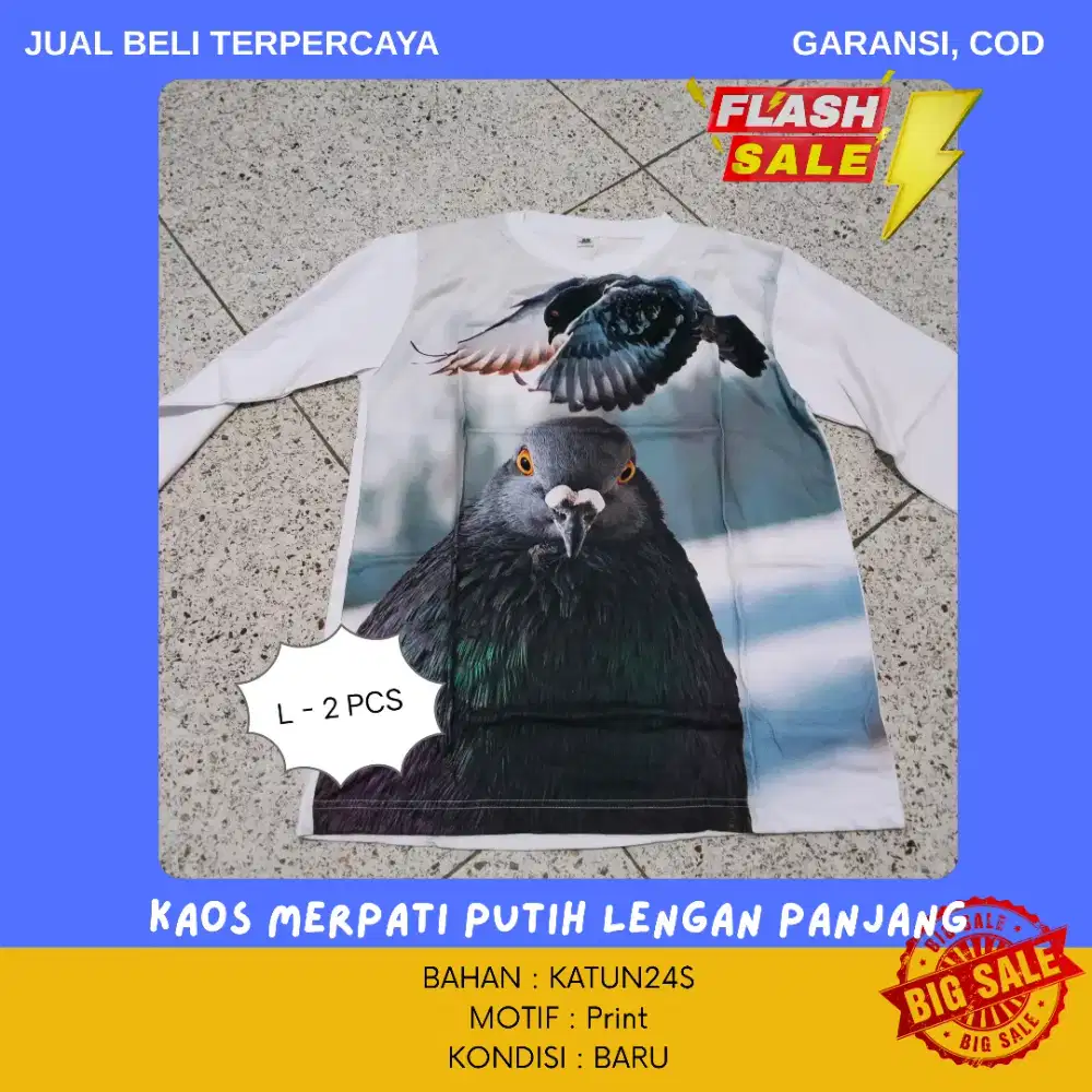 (BISA NEGO & COD) Kaos Merpati