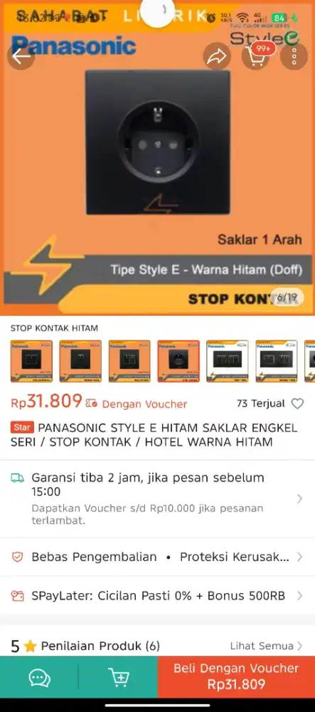 JUAL RUGI saklar dan colokan masih BARU sisa renovasi rumah