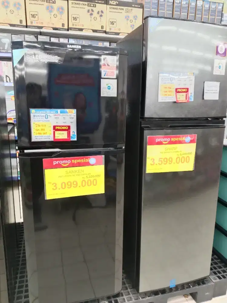 kredit kulkas sharp syrt cuma ktp via home credit free angsuran 1-2×