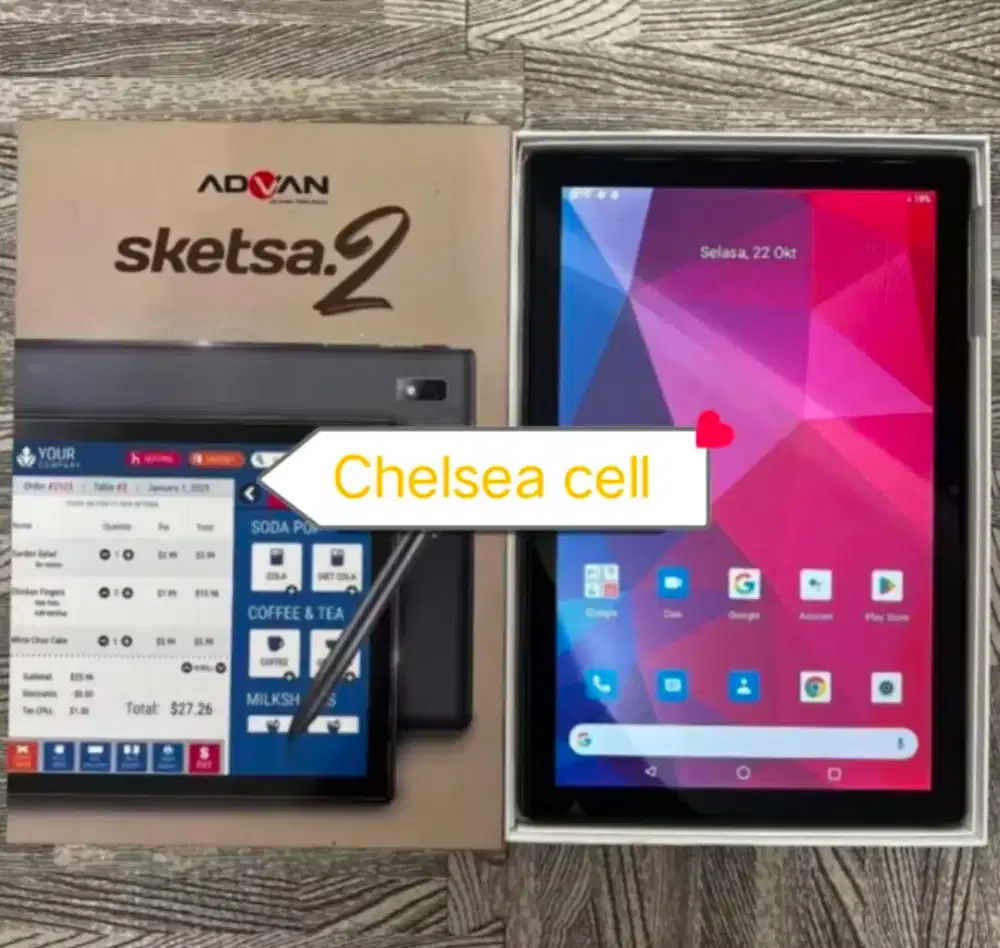Murah tab Advan sketsa 2 4/64 layar 10in lkp