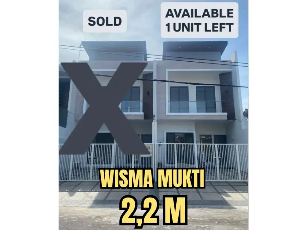 ‼️SISA 1 UNIT‼️ RUMAH WISMA MUKTI KLAMPIS ANOM BARU GRESS SIAP HUNI. DEKAT MANYAR SEMOLOWARU KERTAJAYA NGINDEN NGAGEL Dsb