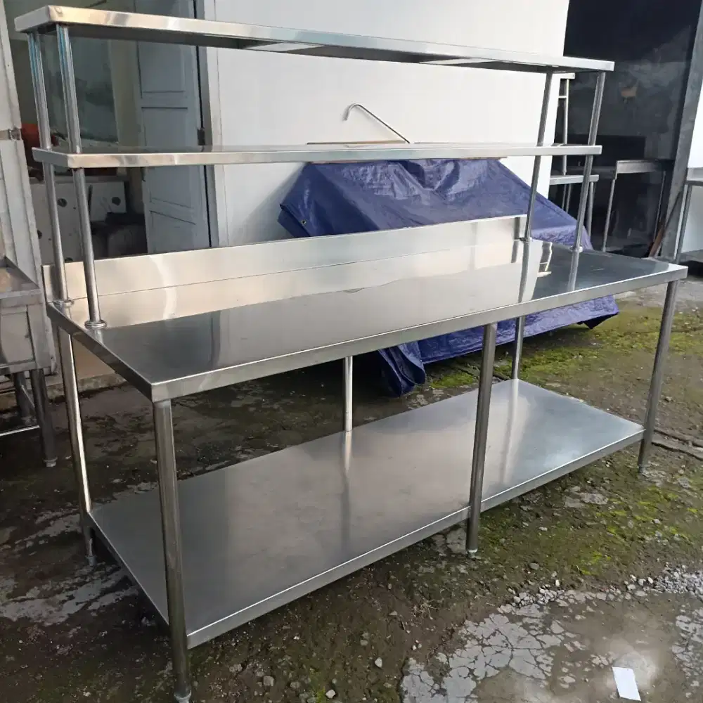 Meja prepare stenlis besar