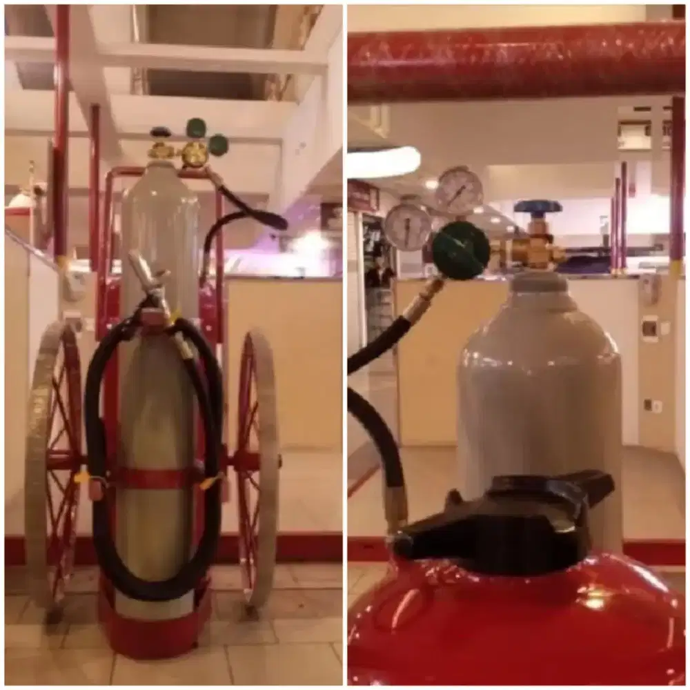 Apar dry powder silinder N2 50 kg dengan trolly