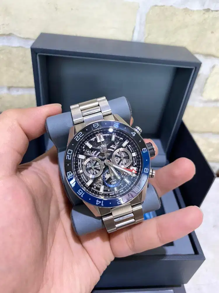 Tag Heuer Carrera Automatic Chronograph GMT Batman Skeleton