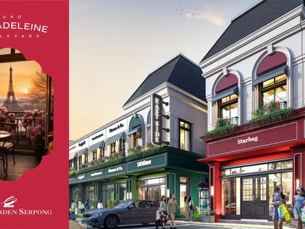 Dijual Komersial 2 Lantai Terbaru Ruko La Madeleine Boulevard di Citra Garden Serpong, Tangerang