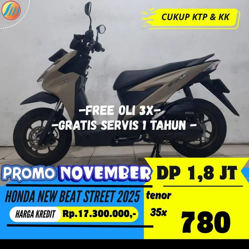 DP 1,8JUTA HONDA NEW BEAT STREET 2025 ANGSURAN TERJANGKAU BERGARANSI