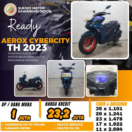 PROMO CASH KREDIT YAMAHA AEROX NEW CYBERCITY TH 2023 MULUS BERGARANSI