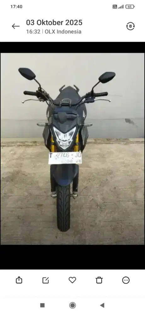 Honda cb150r 2023 plat T