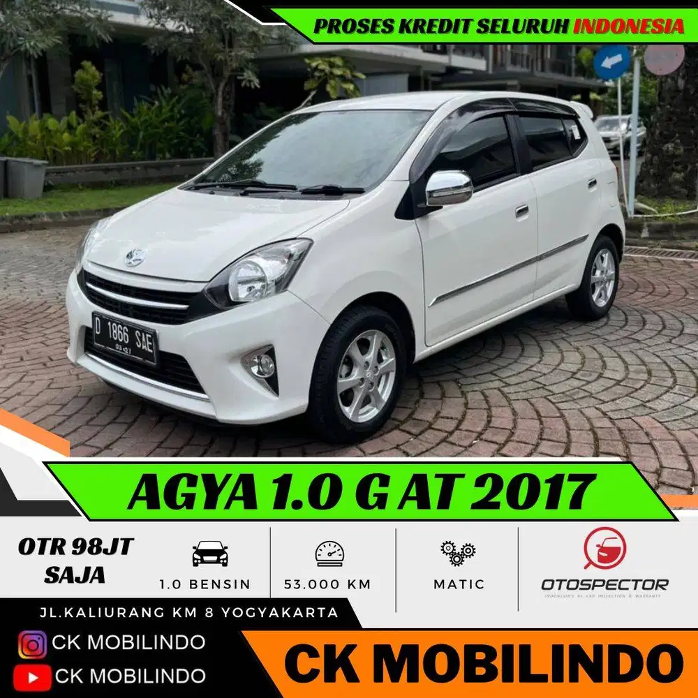 (Km53rb) Toyota Agya G Matic 2017 ANTIK ORISINIL Kredit Murah