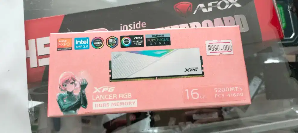 RAM XPGB LANCER RGB WHITE 16GB DDR5 5200MHZ
