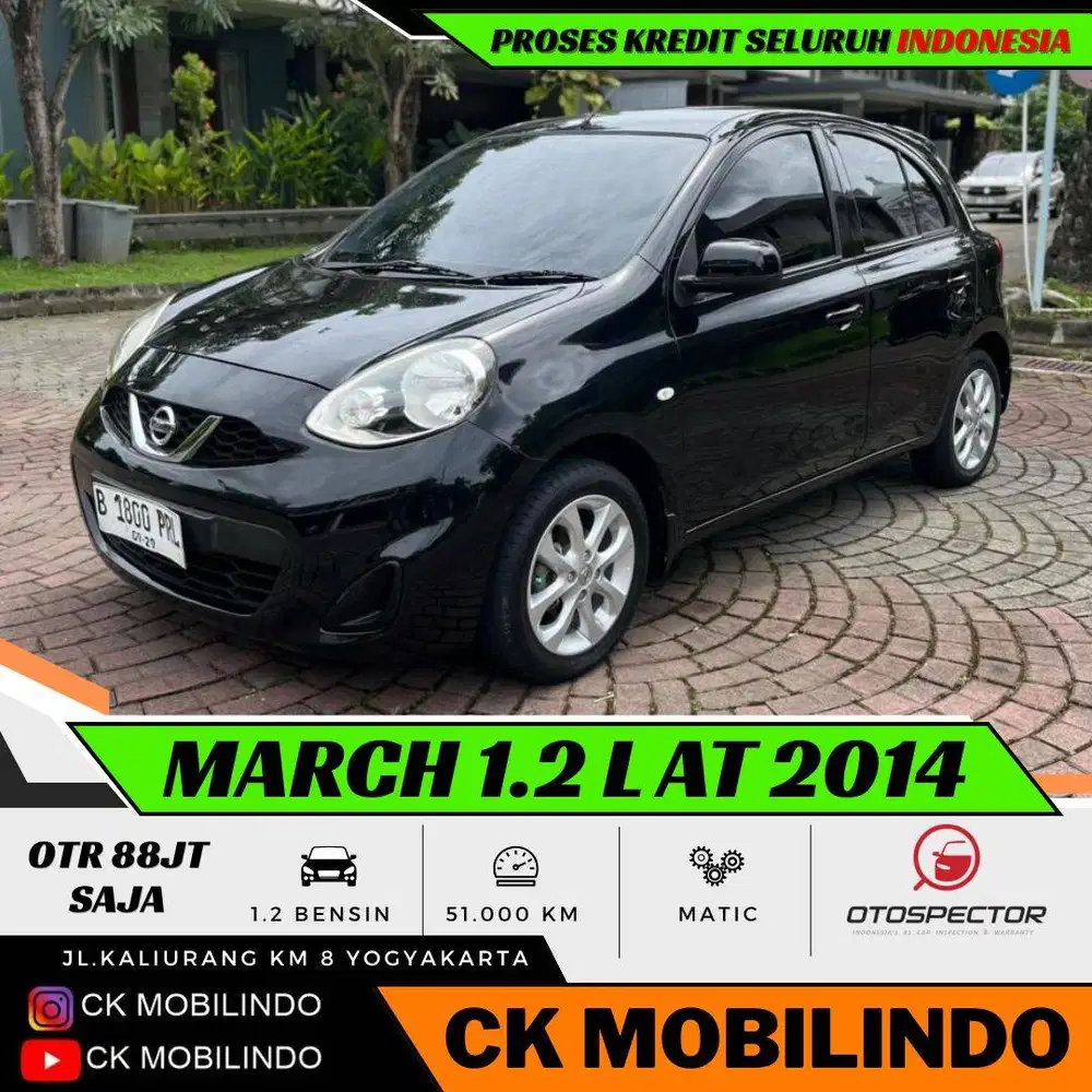 (Km51rb) Nissan March Matic 2014 ANTIK ORISINIL Kredit Murah