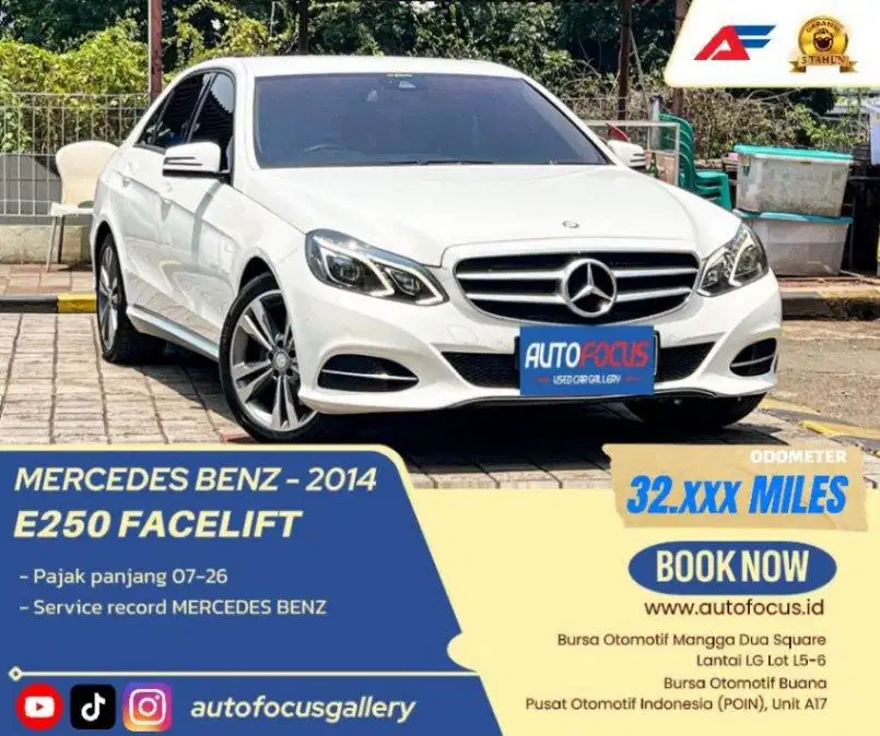 Mercedes Benz Mercy E250 E 250 AT Facelift Putih nik 2014