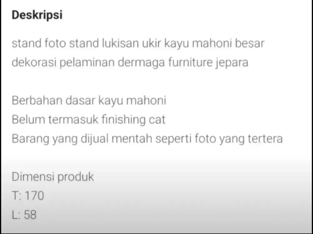 Stand foto harga per pcs (ready 2 pcs)