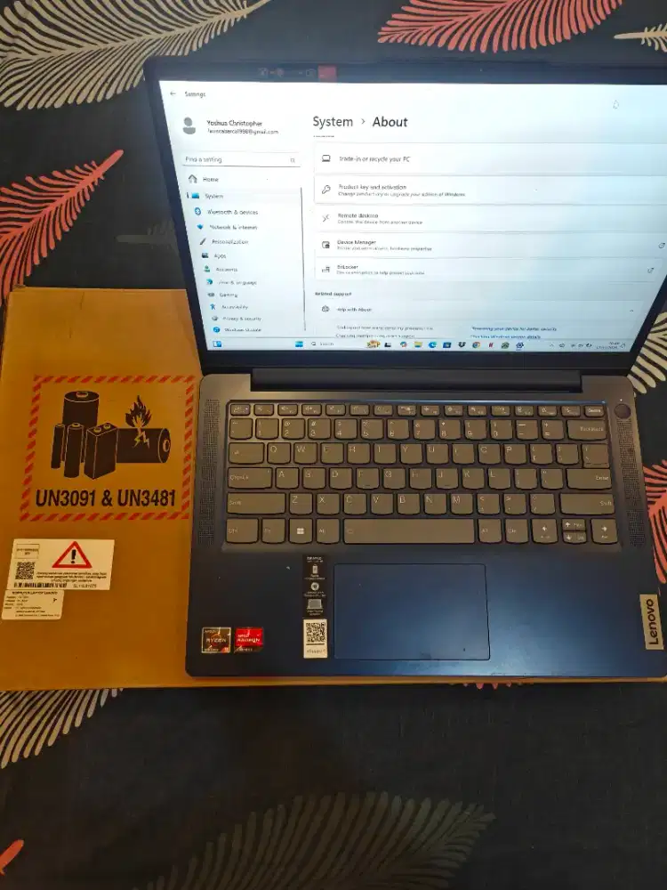 Lenovo Slim 3 Ryzen 5 7520u 8/512gb resmi slim3