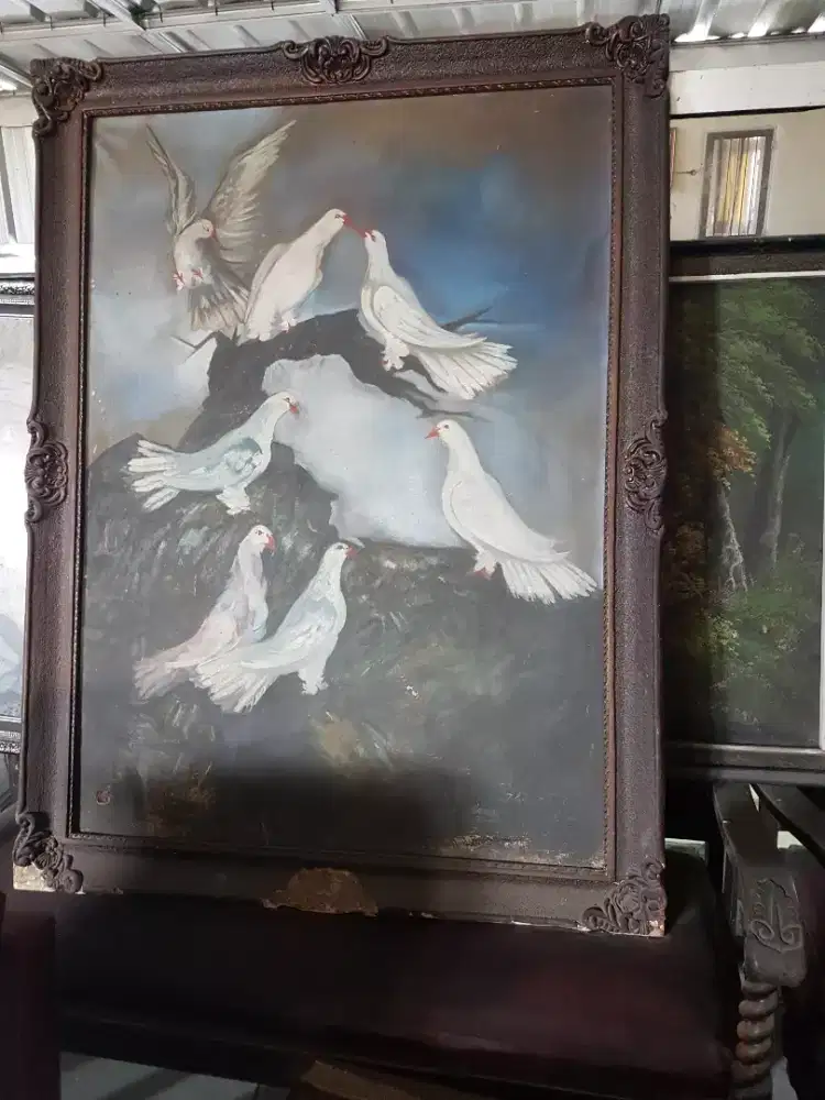 Lukisan jadul burung merpati