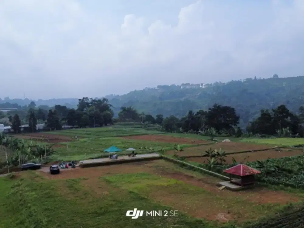 Tanah dekat jalan raya puncak view perbukitan