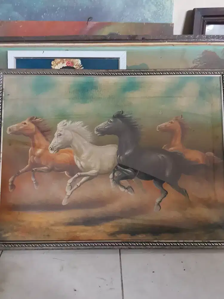 Lukisan asli jadul kuda