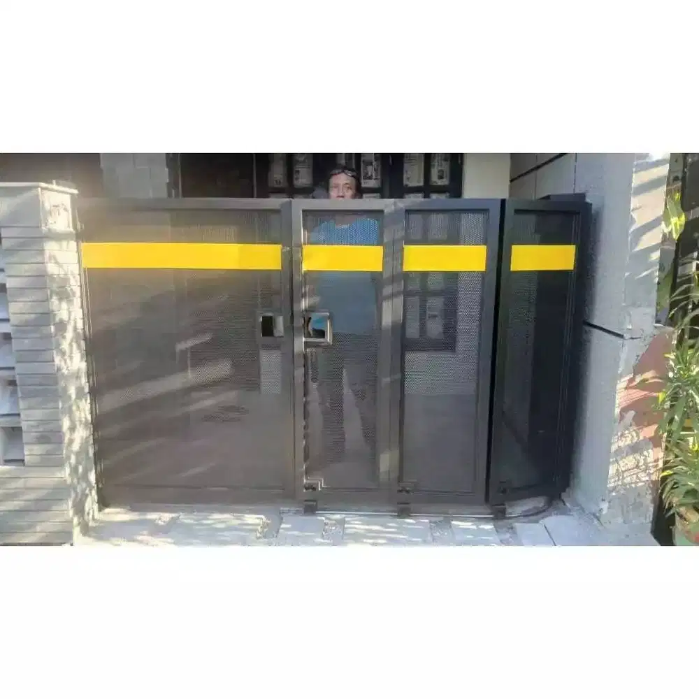 pagar rumah bahan besi galvanis murah warna hitam