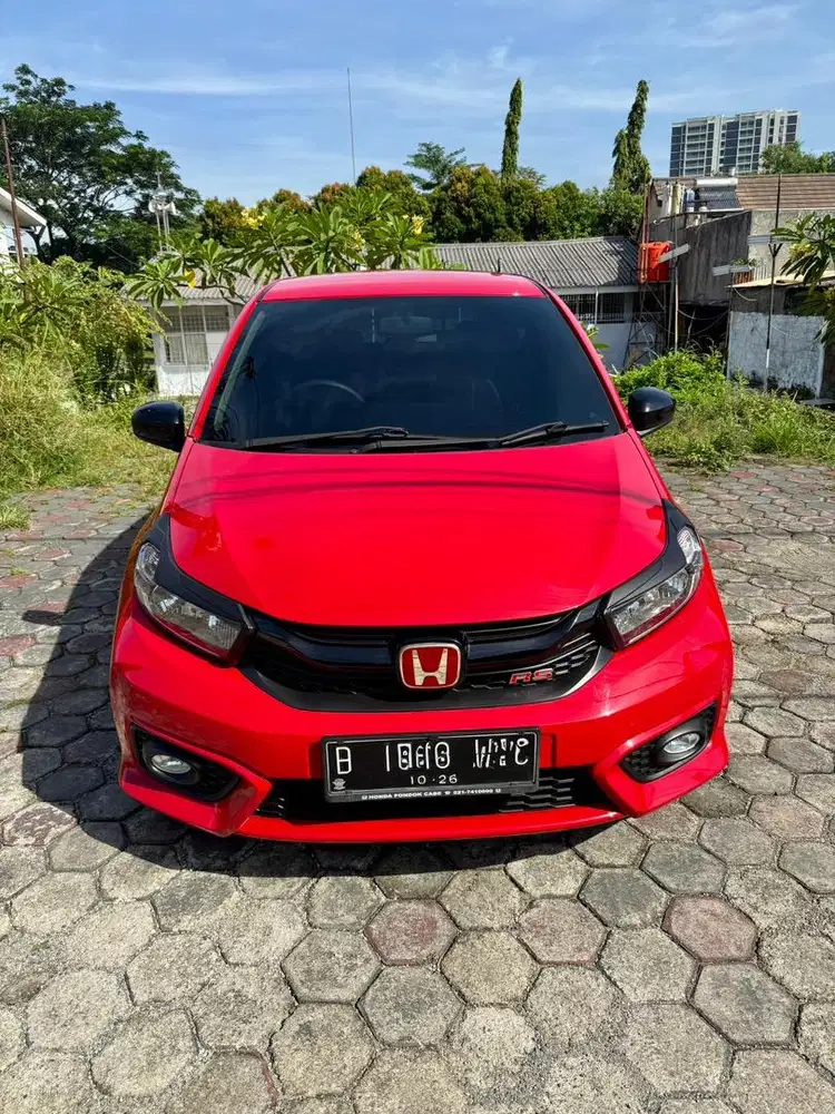 Honda New BRIO E CVT automatic 2021 merah full upgrade RS andorid
