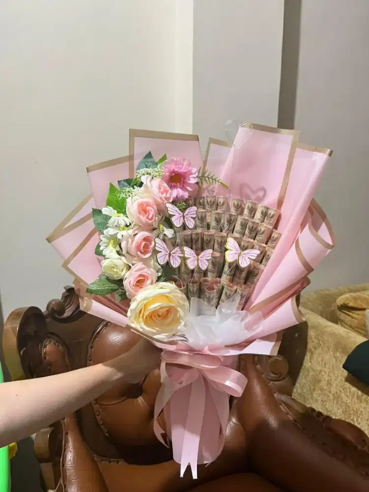 PRELOVED Soft Pink Bouquet good condition like new -HSC2025