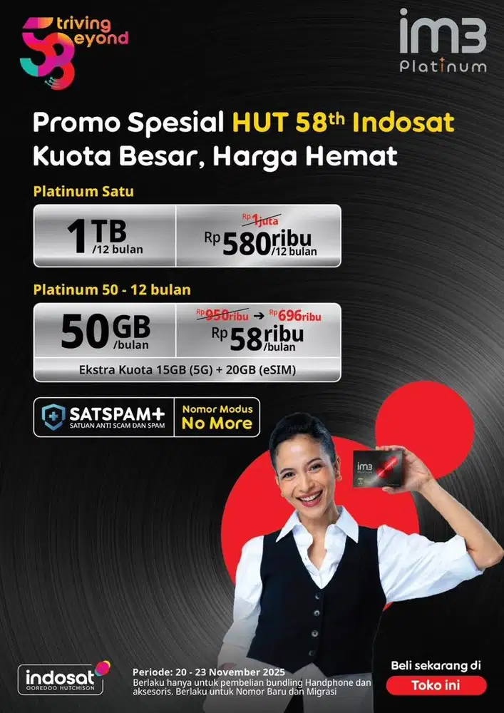 INDOSAT PASCABAYAR 1TB 12 BLN