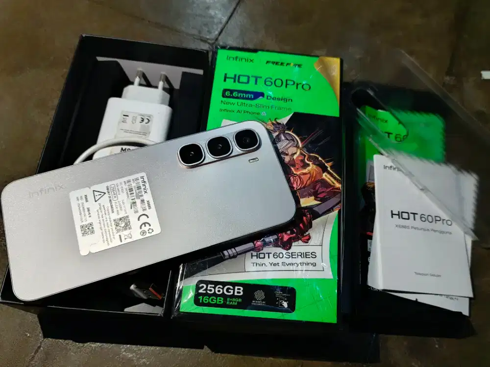 Infinix hot 60 pro 8/256 fullset like new ( bukan note 50 plus )