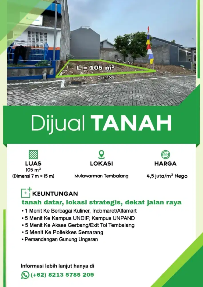 Tanah Murah Dekat Jl. Raya Mulawarman Selatan