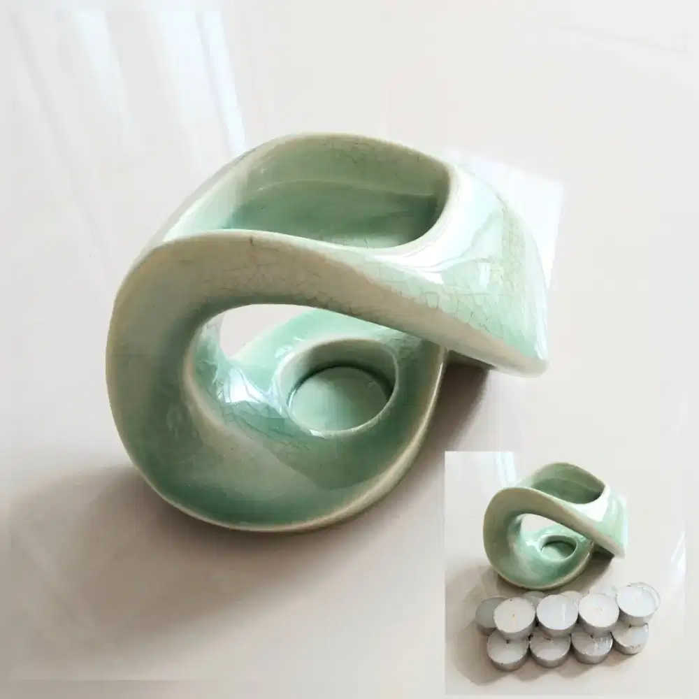 Tungku aromaterapi + lilin 13pcs, preloved