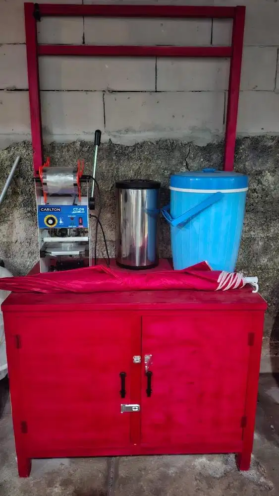 BOOTH JUALAN ES TEH MANIS LENGKAP