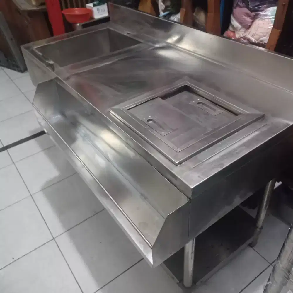 Sink ice bin cocktail stainless