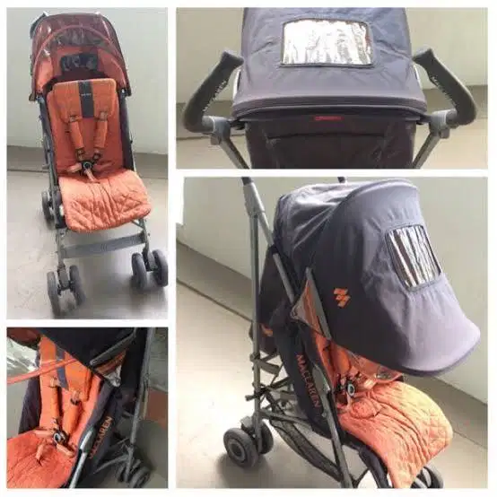 Mac Laren Stroller – Techno XLR Buggy (Orange + Charcoal)