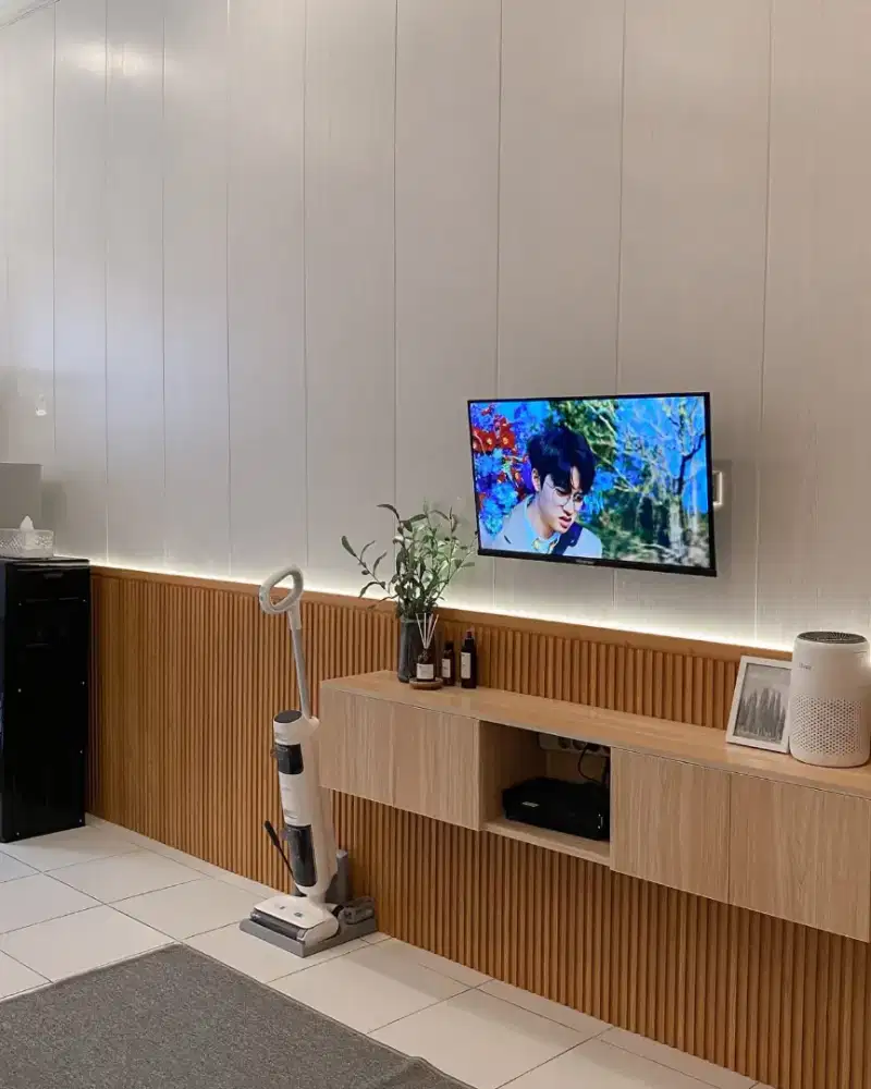 Wallpanel bahan dan terpasang