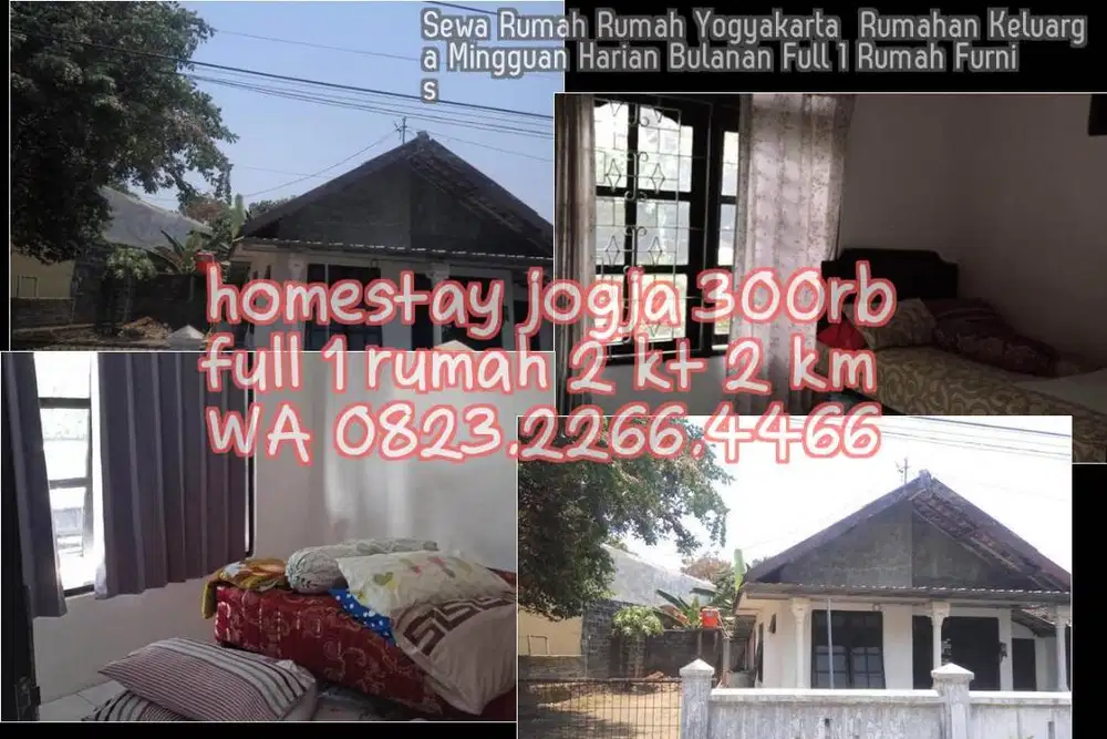 Sewa Rumah Rumah Yogyakarta  Rumahan Keluarga Mingguan Harian Bulanan