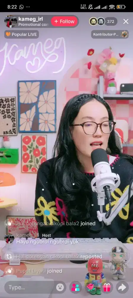 admin untuk konten harian (TikTok, YouTube dll)