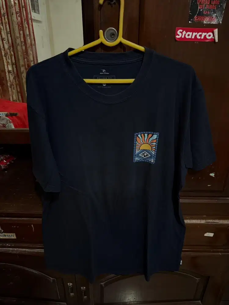 Kaos Ripcurl Blue Size L Internasional Original